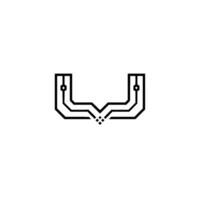 Abstract Circuit Board, Minimalist Technology Illustration vector