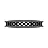 Geometric Diamond Pattern Border On White Background vector