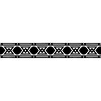 Black Geometric Border Pattern On Light Gradient Background vector