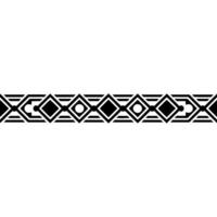 Geometric Border Element, Black White, Seamless Pattern, Minimalist vector