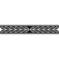 Black And White Leaf Border Pattern Minimalist Element vector
