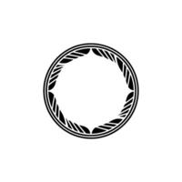 Minimalist Black Circular Frame On White Background vector