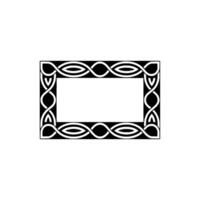 Geometric Celtic Knot Frame On White Background vector