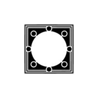 Abstract Geometric Ornament In Black White, Minimalist vector