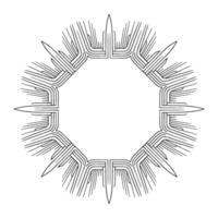 Minimalist Geometric Frame Art Deco Inspired Sunburst vector