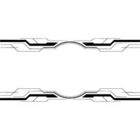 Abstract Tech Black Lines On White Background vector