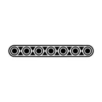 Modern Black And White Decorative Border On A White Background vector