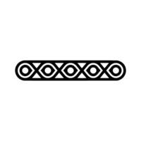 Modern Minimalist Pattern Element Eyeshaped Black On White vector