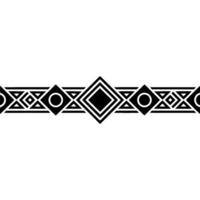 Geometric Black Border, Minimalist Pattern On White Background vector