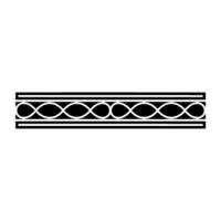 Simple Black And White Ornamental Border Element vector