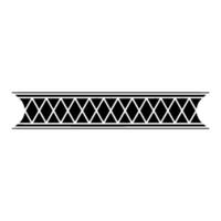 Geometric Diamond Border Element In Black And White vector