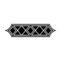 Geometric Patterned Border In Black And White Minimalist vector