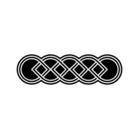 Celtic Knotwork Border In Black And White Decorative Pattern vector