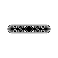 Geometric Celtic Knot Pattern In Minimalist Black White vector