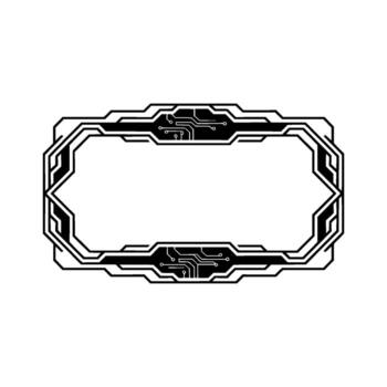 tecnología marco futurista circuitería frontera para uiux vector