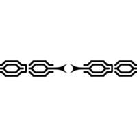 Modern Geometric Chain Pattern, Minimalist Black White vector