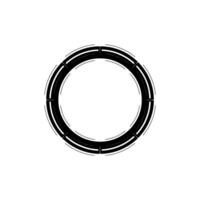 Modern Abstract Circle, Minimalist Black And White vector