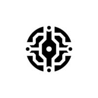 Modern Abstract Tech Circuit Board, Minimalist Style vector