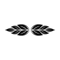 Symmetry Of Leaves On White, Minimalist, Botanical Element vector