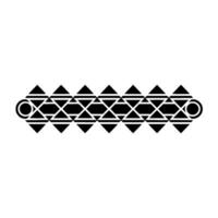 Geometric Pattern Border Black White Minimalist Style vector