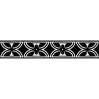 Geometric Border, Black And White Floral Pattern, Elegant Element vector