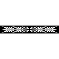 Minimalist Floral Border Black And White Decorative Element vector