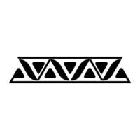 Geometric Black Border On Light Gray Background vector
