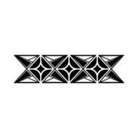 Geometric Ornament Black And White Pattern On Pale Background vector