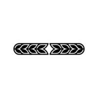 Abstract Leaf Divider Element, Black White Minimal, Neutral Background vector