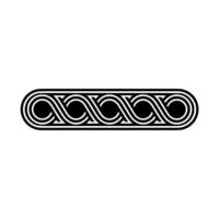 Black White Celtic Knot Border On Grayscale Background vector
