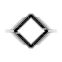 Techinspired Diamond Frame Element Black And White vector