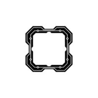 Futuristic Circuit Board Frame Digital Tech Element vector