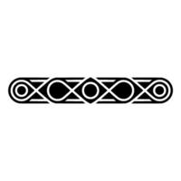 Geometric Ornament In Black White Repeating Pattern vector
