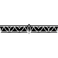 Ornamental Black Border With Leaf Motif Illustration vector