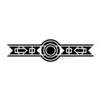 Art Deco Border Black Geometric Elements vector