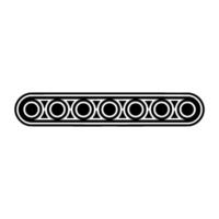 Geometric Black And White Circular Border For Elements vector
