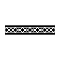 Geometric Border In Black White, Decorative Edge, Simple vector