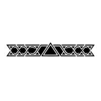 Geometric Ornament, Black On White, Abstract Border vector