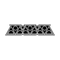 Geometric Border Black And White, Minimalist, Patterned vector