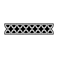 Geometric Black White Repeating Pattern On White Background vector