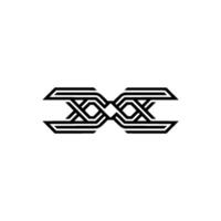 Geometric Abstract Black Line Art On White, Modern Element vector