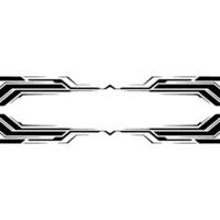 Futuristic Interface Element Black And White Tech vector