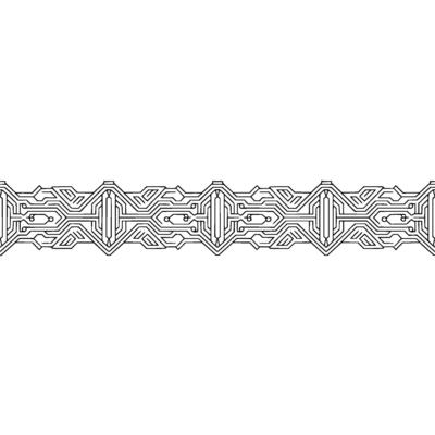 Geometric Circuit Board Border Minimalist Tech