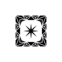 Geometric Star With Frame Minimalist vector