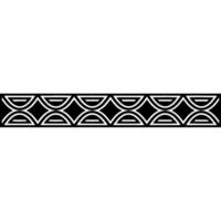 Geometric Border Element In Black And White, Repeating Pattern vector