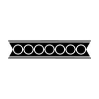 Abstract Ribbon With Circles Modern Geometric Element vector