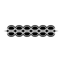 Abstract Black And White Repeating Motif, Minimalist vector