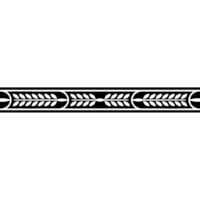 Elegant Black Laurel Leaf Border On White Background vector
