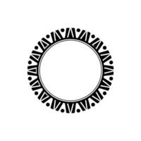 Geometric Circle Frame Modern Abstract In Black, Gray, And White vector