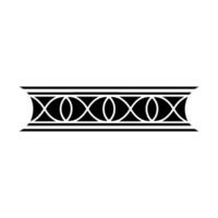 Geometric Border Element Monochromatic, Decorative Accent vector